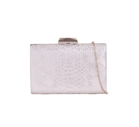 Společenská kabelka clutch stříbrná