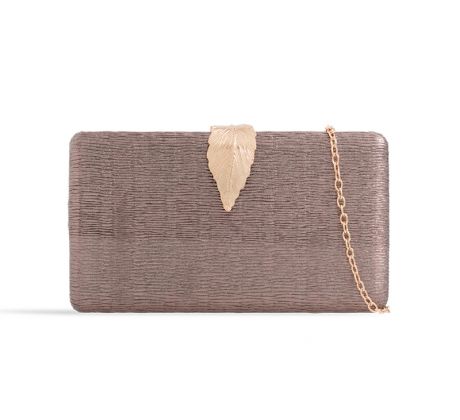 Společenská kabelka clutch bronzová 4