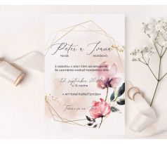 Svatební oznámení Malované květiny 1
