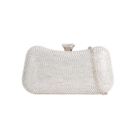 Společenská kabelka clutch růžově stříbrná 9