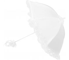 Deštník/slunečník bílý zdobený