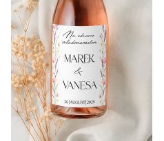 Svatební etikety na láhve Rozkvetlé jaro