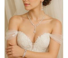 Set bižuterie pro nevěstu - náušnice, náhrdelník a náramek 22