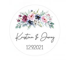 Svatební nálepky s vlastním textem 130